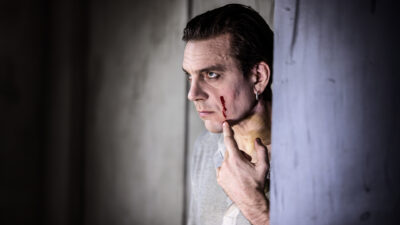 Foto på skådespelare ur föreställningen Macbeth